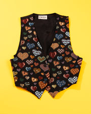 Vintage 90's Facets By Mirrors Heart Vest