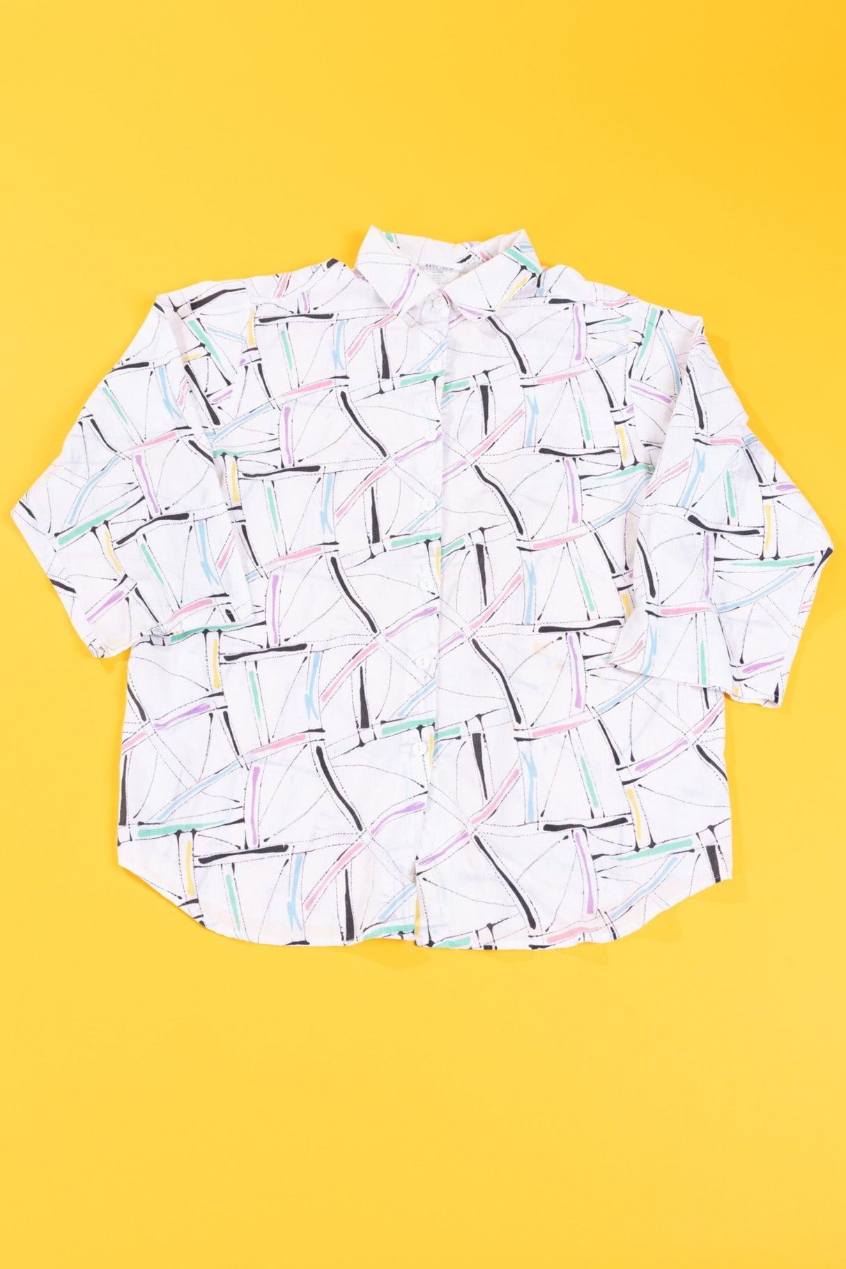 Vintage 80s Donnkenny Retro Long Sleeve Button Up