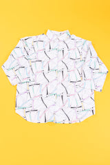Vintage 80s Donnkenny Retro Long Sleeve Button Up