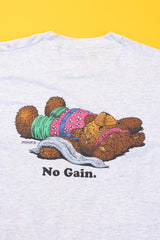 Vintage 1992 No Pain No Gain Teddy Bear T-shirt