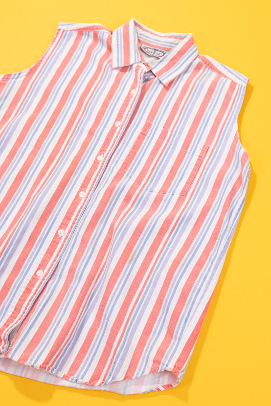 Vintage 90s Bonjour Sleeveless Button Up