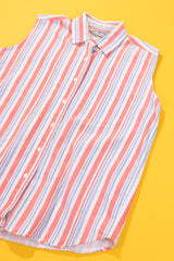 Vintage 90s Bonjour Sleeveless Button Up
