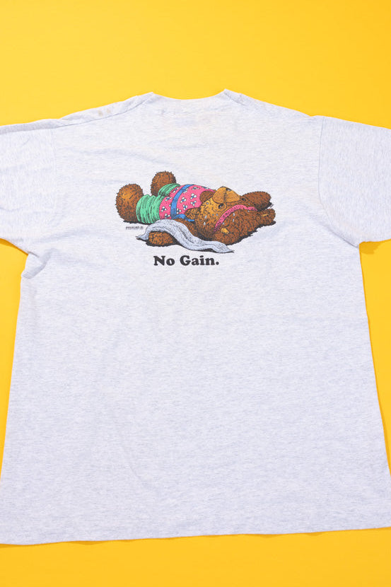 Vintage 1992 No Pain No Gain Teddy Bear T-shirt