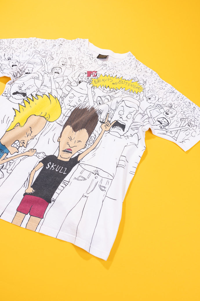 Vintage 1993 MTV Beavis and Butt-head AOP T-shirt