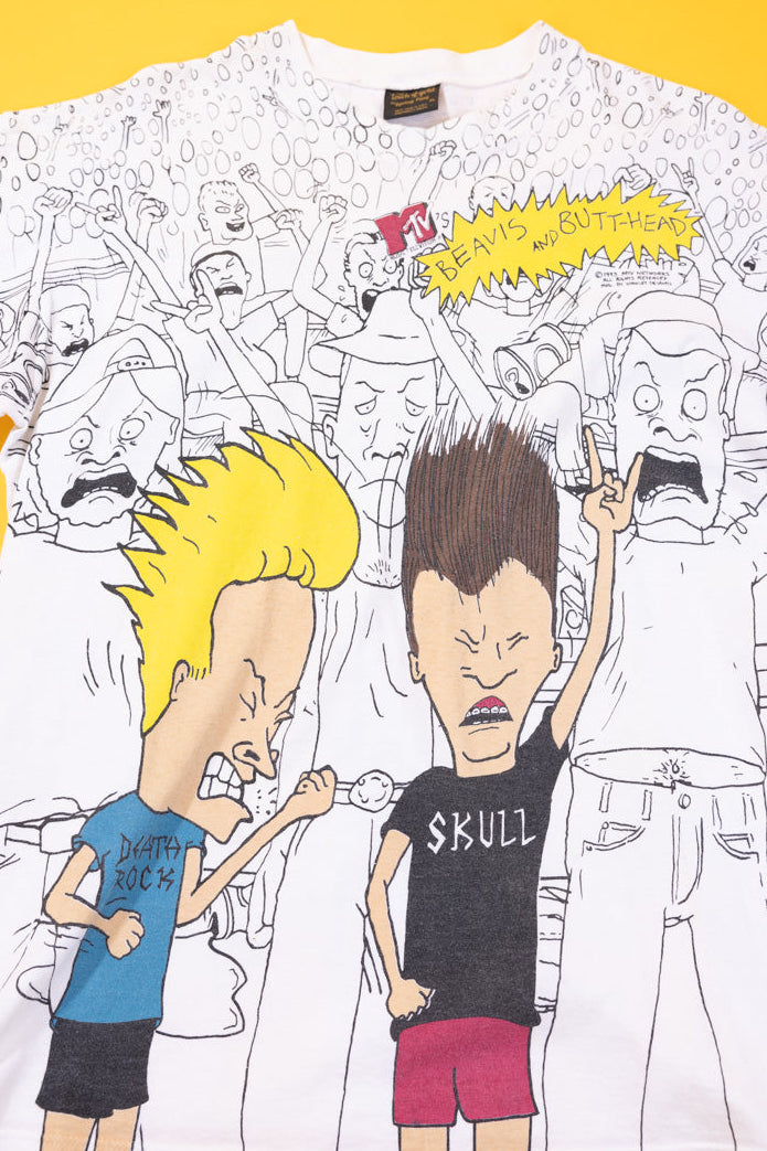 Vintage 1993 MTV Beavis and Butt-head AOP T-shirt