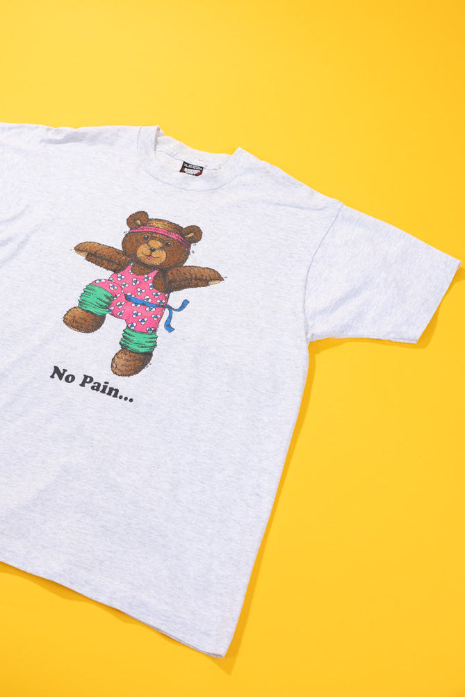Vintage 1992 No Pain No Gain Teddy Bear T-shirt