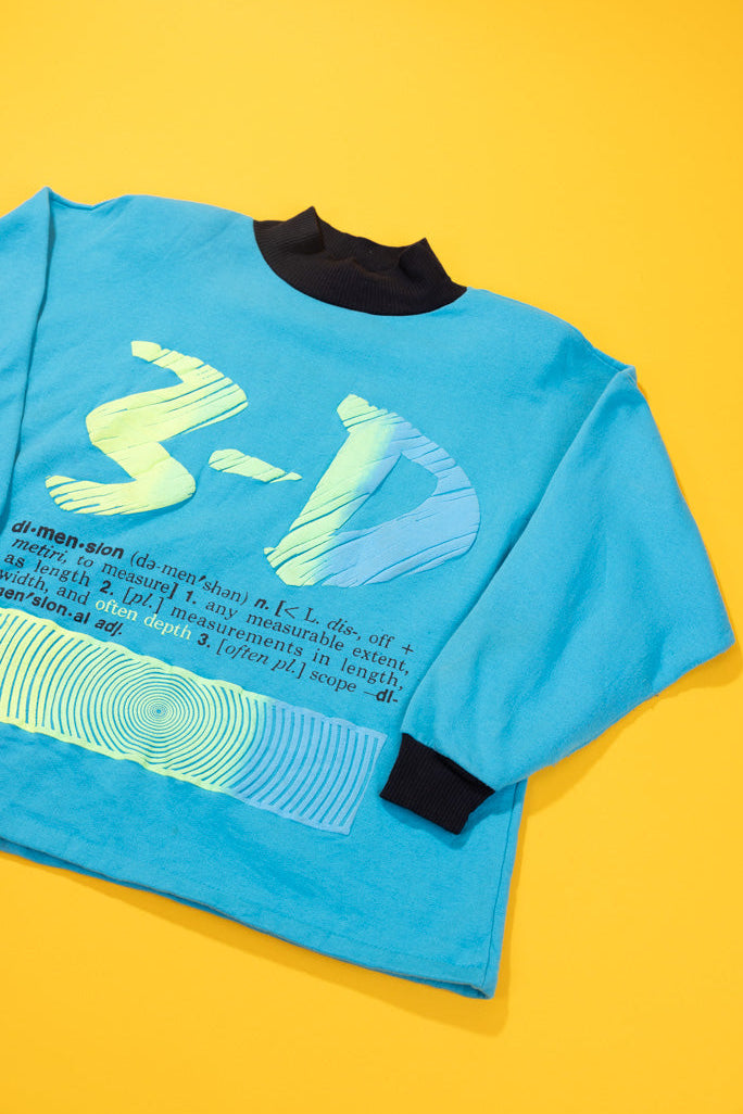 Vintage 80s Just On 3-D Crewneck – Retro Candy World