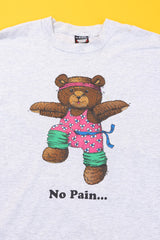 Vintage 1992 No Pain No Gain Teddy Bear T-shirt
