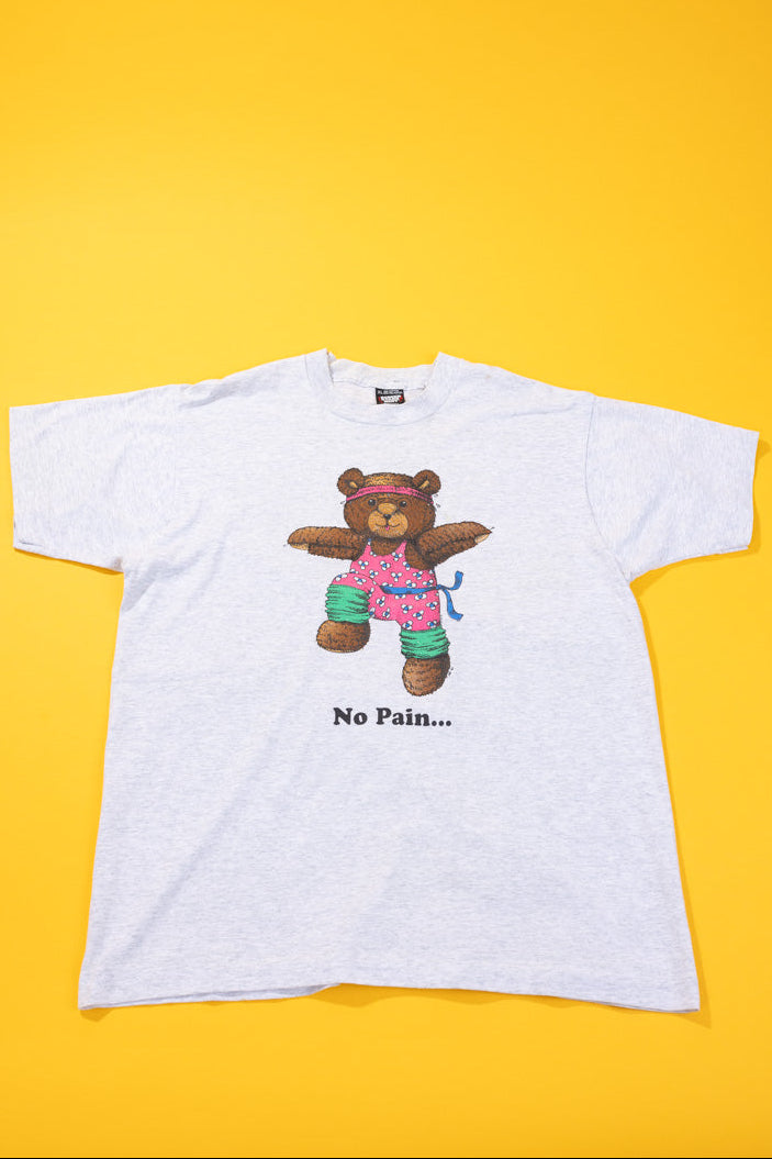 Vintage 1992 No Pain No Gain Teddy Bear T-shirt