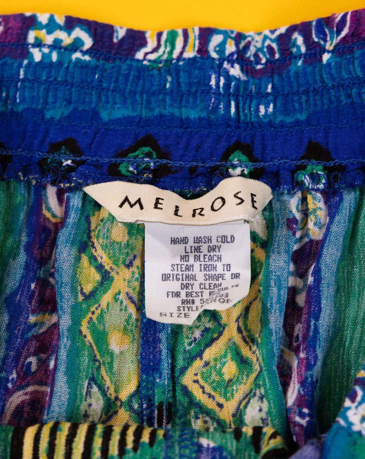 Vintage 90s Melrose Retro Rayon Shorts