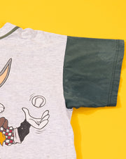 Vintage 1994 Looney Tunes Bugs Bunny and Taz Baseball Button Up Shirt