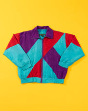 Vintage 80/90s Diana D'or Retro Silk Windbreaker Jacket