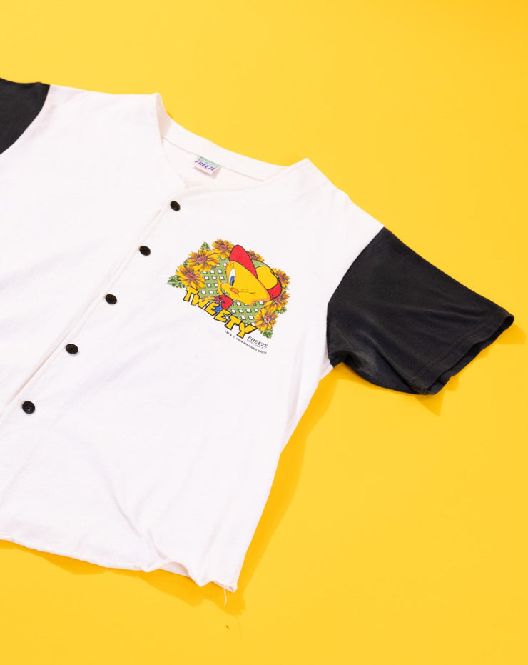 Vintage 1994 Looney Tunes Tweety Bird Baseball Button Up Shirt