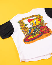 Vintage 1994 Looney Tunes Tweety Bird Baseball Button Up Shirt