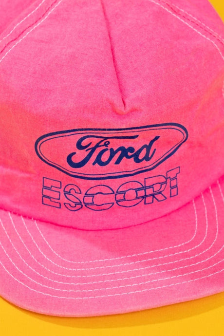 Vintage 80s Ford Escort Neon Snapback Hat