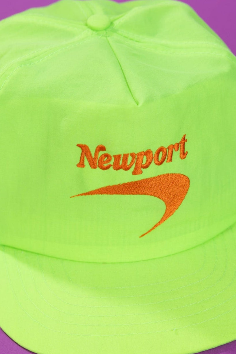 Vintage 90s Newport Cigarettes Neon Snapback Hat