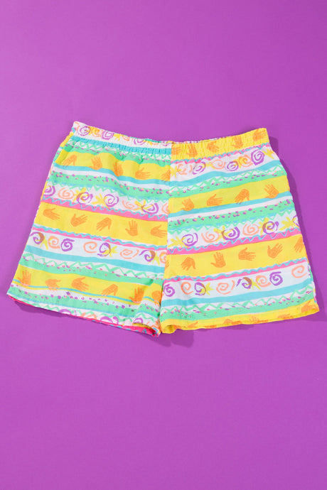 Vintage 80s Neon Retro Swim Shorts