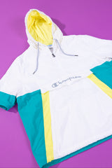 Vintage 90s Champion Short Sleeve Pullover Windbreaker