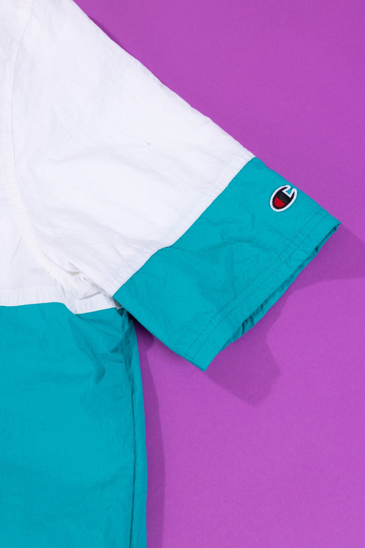Vintage 90s Champion Short Sleeve Pullover Windbreaker