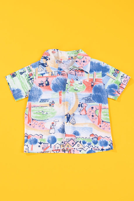 Vintage 70/80s Doe-Spun Button Up (Kids - 4T)