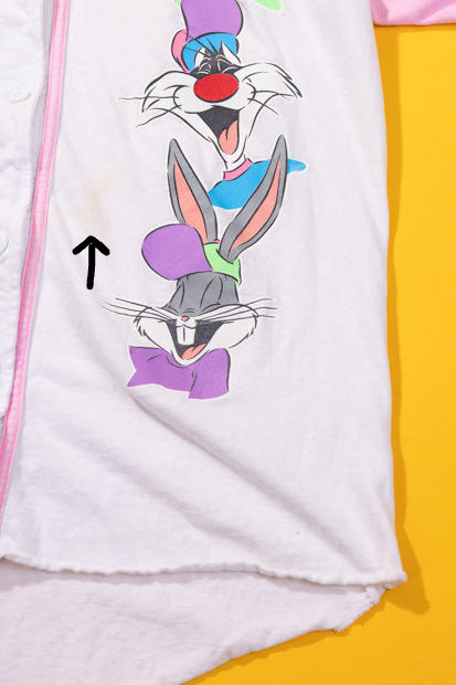 Vintage 1995 Looney Tunes Baseball Button Up