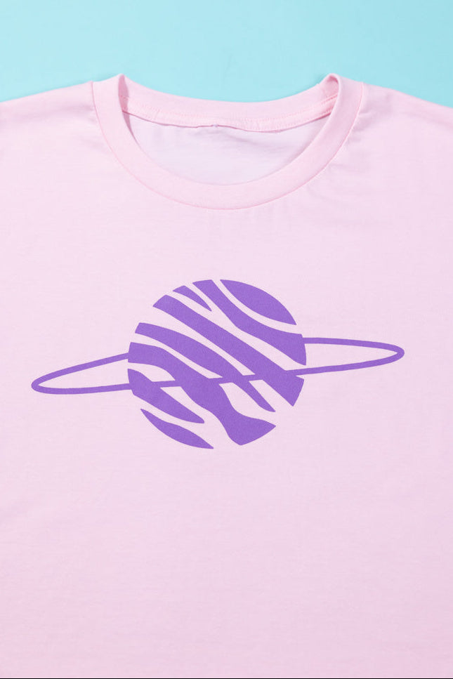 RCW Retro World Crop Top (Pink/Blue)