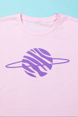 RCW Retro World Crop Top (Pink/Blue)
