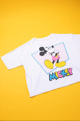 Vintage 90s Disney Mickey Mouse Oversized Crop Top