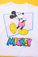 Vintage 90s Disney Mickey Mouse Oversized Crop Top