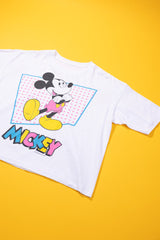 Vintage 90s Disney Mickey Mouse Oversized Crop Top
