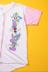 Vintage 1995 Looney Tunes Baseball Button Up