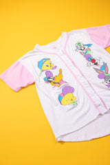 Vintage 1995 Looney Tunes Baseball Button Up