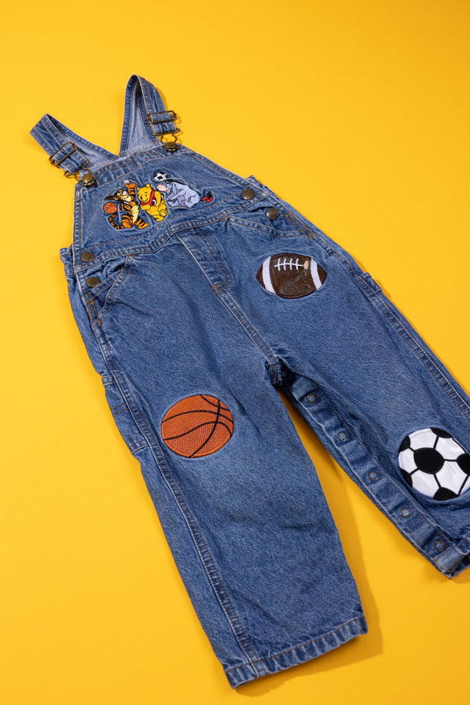 Vintage 90s Winnie The Pooh & Friends Sports Overalls (Kids-24mos)
