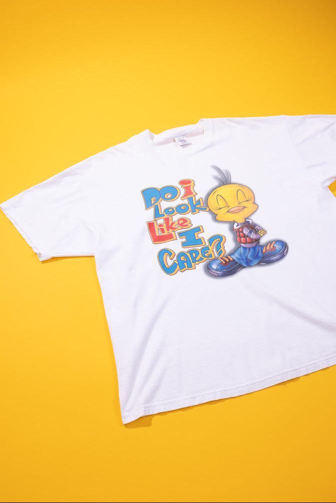 Vintage 90s Tweety Bird Do I Look Like I Care T-shirt