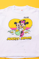 Vintage 80s Disney Mickey & Minnie Florida T-shirt (Kids - M)