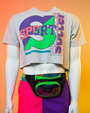 Vintage 90s Soccer Sport Crop Top