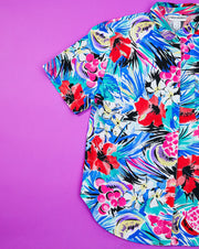 Vintage 80's Cathy Daniels Floral Button Up
