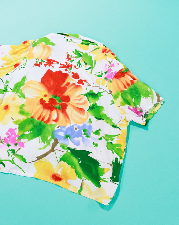 Vintage 80s Jams World Retro Spring Floral Button Up