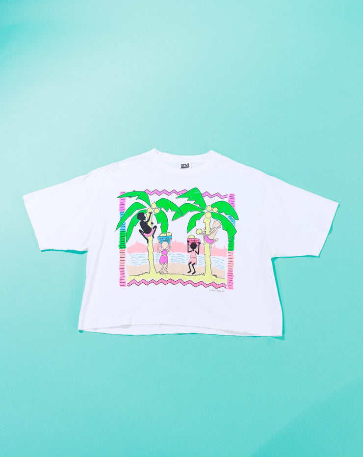 Vintage 1990 Tropical Threads Crop Top