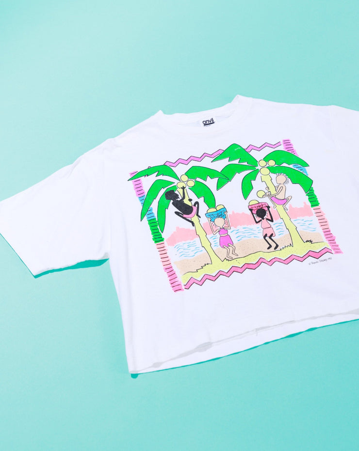 Vintage 1990 Tropical Threads Crop Top