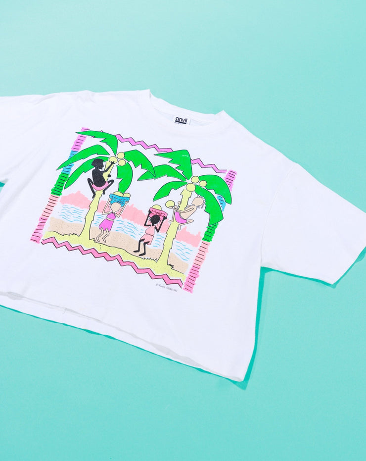 Vintage 1990 Tropical Threads Crop Top