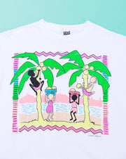 Vintage 1990 Tropical Threads Crop Top