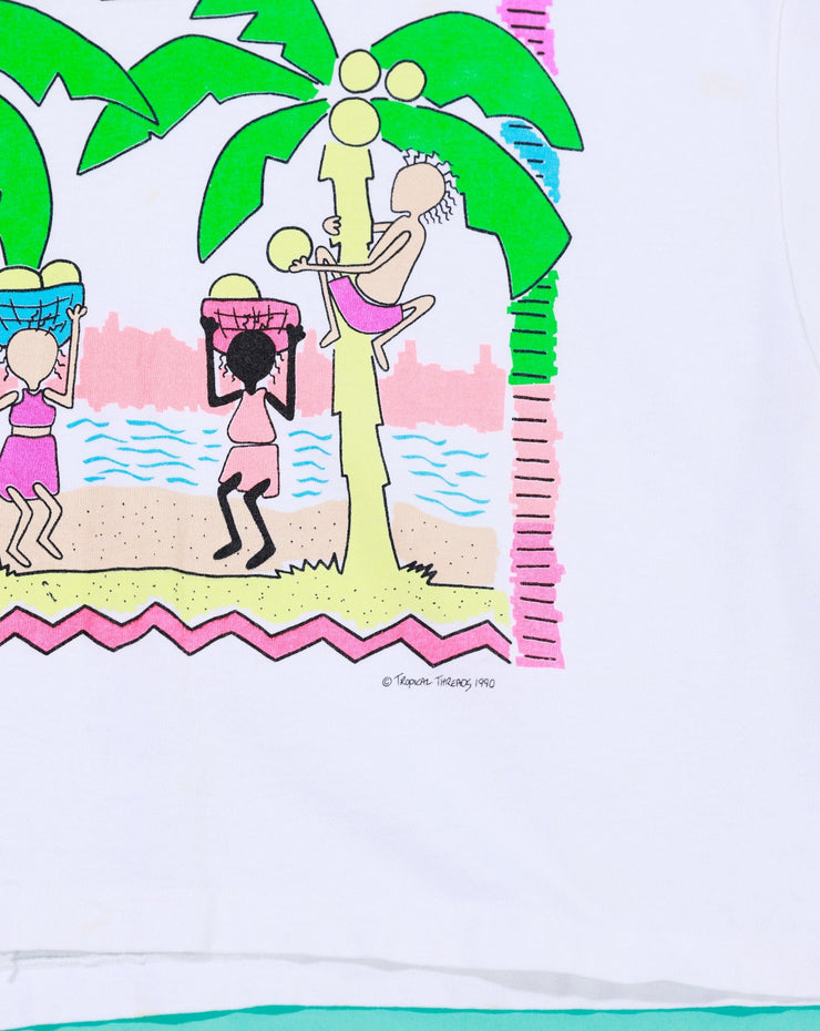 Vintage 1990 Tropical Threads Crop Top