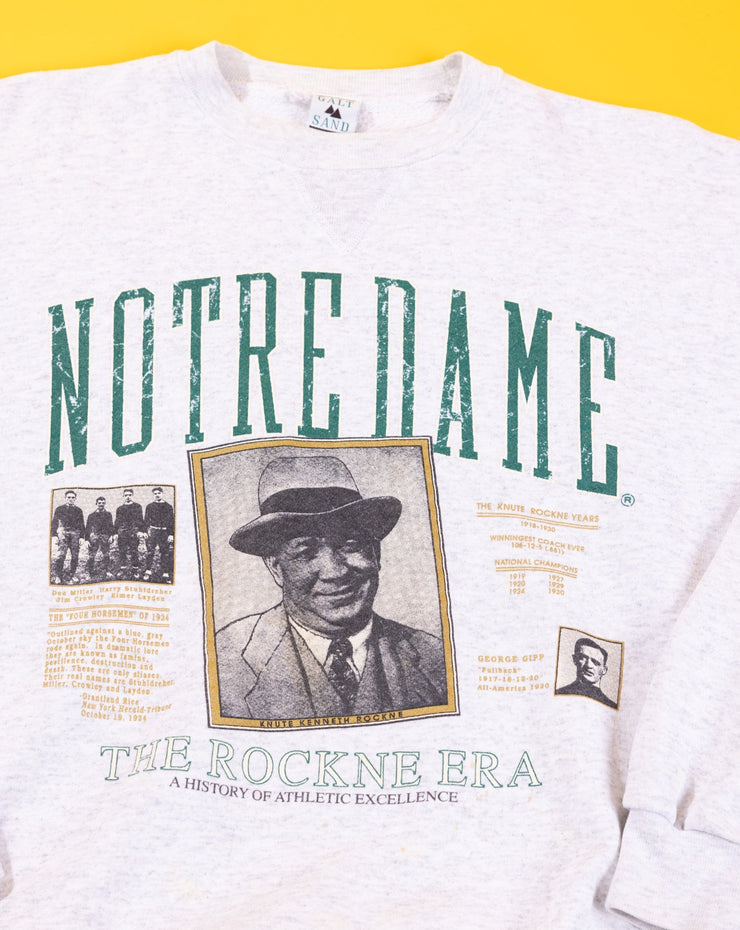 Vintage 90s Notre Dame Knute Rockne Era Crewneck Sweater