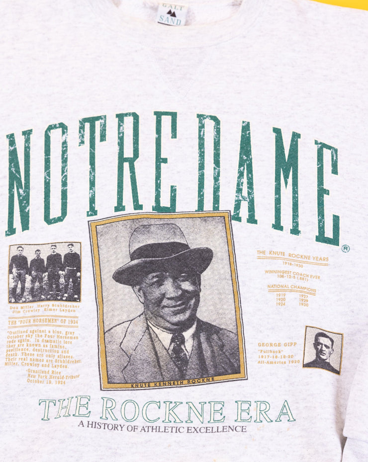 Vintage 90s Notre Dame Knute Rockne Era Crewneck Sweater
