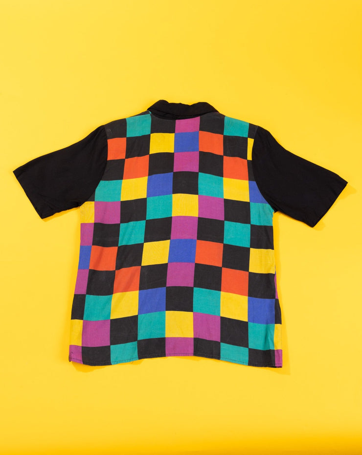 Vintage 90s Bedford Fair Color Block Button Up