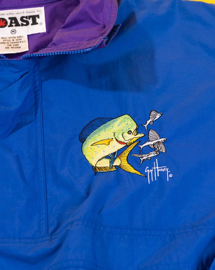 Vintage 90s Guy Harvey Quarter Zip Windbreaker Jacket