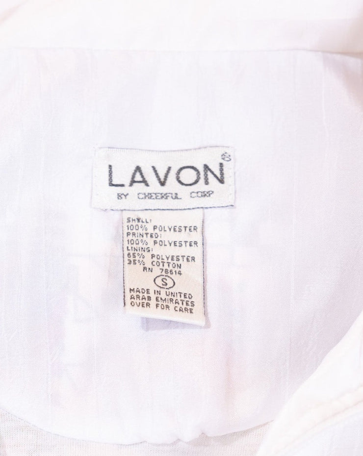 Vintage 90s Lavon Floral Windbreaker Jacket (White)