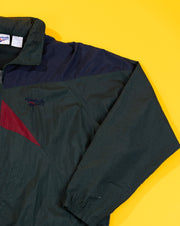 Vintage 90s Reebok Windbreaker (Forest Green/Navy Blue/Red)