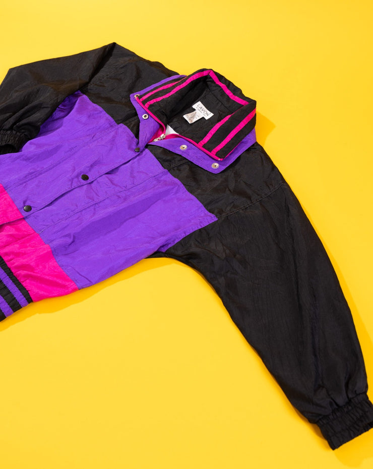 Vintage 80s Lavon Windbreaker Jacket (Pink/Purple)